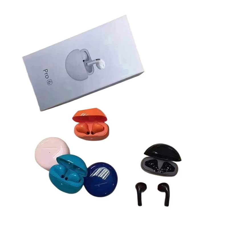 Цветные Hi-Fi наушники-вкладыши, водонепроницаемые наушники Pro6 Air Pro 6, наушники TWS Pro 6, наушники Auriculares Pro 6 TWS, наушники Pro6