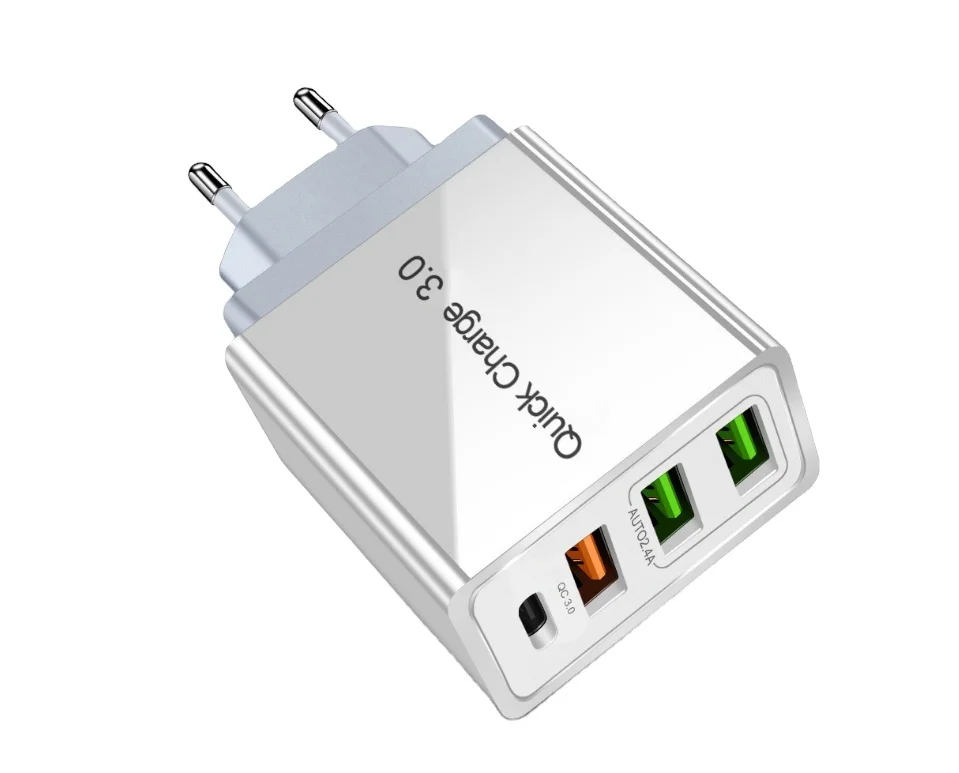 
Type c PD USB 18W wall charger QC3.0 travel USB charger fast charging adapter 5V 3A 5V 2.4A Dual USB port fast Quick Charger 