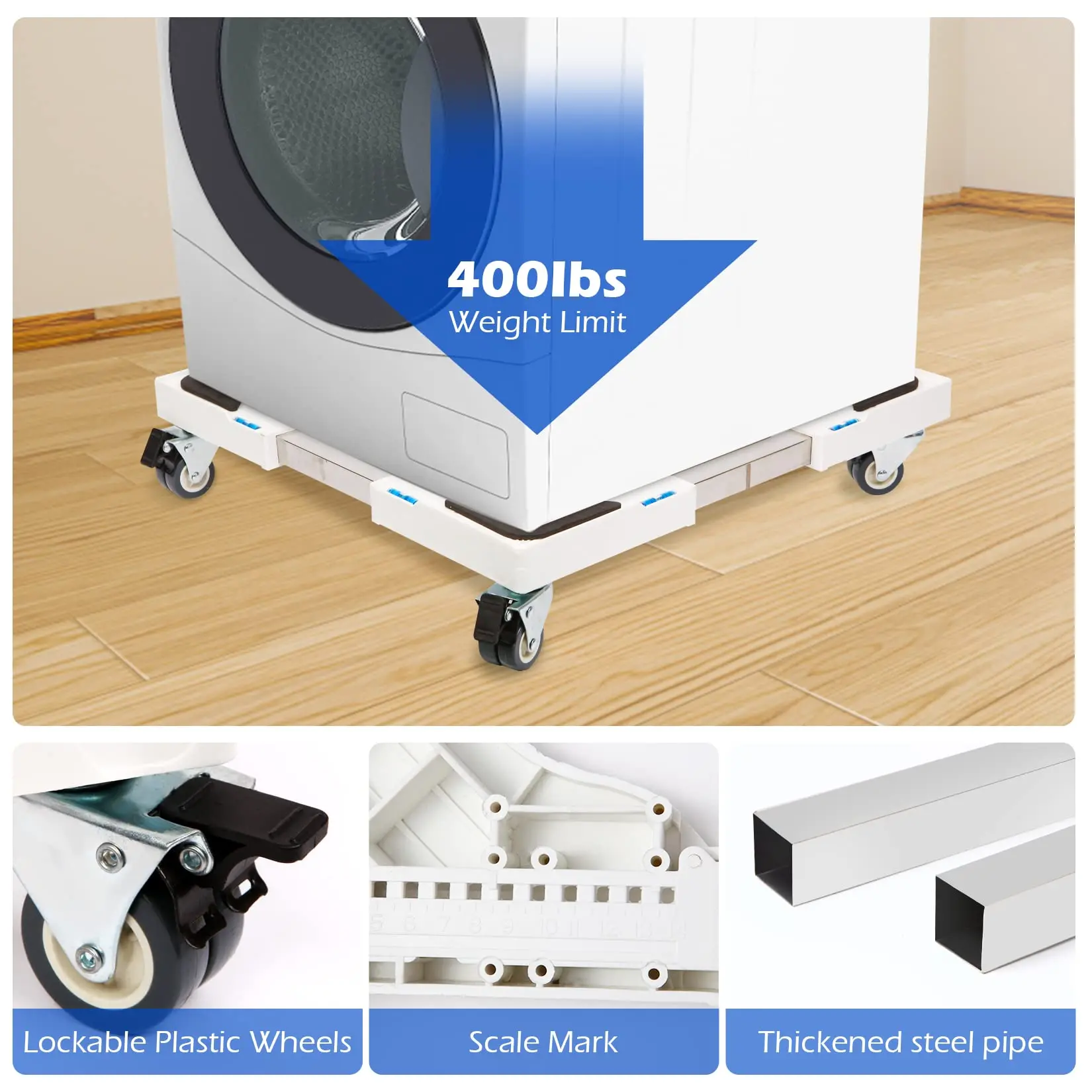 Appliance Dolly Cart  Plastic Base for Washing Machine and Refrigerator Washing Machine trolley wheels Base Fridge Stand