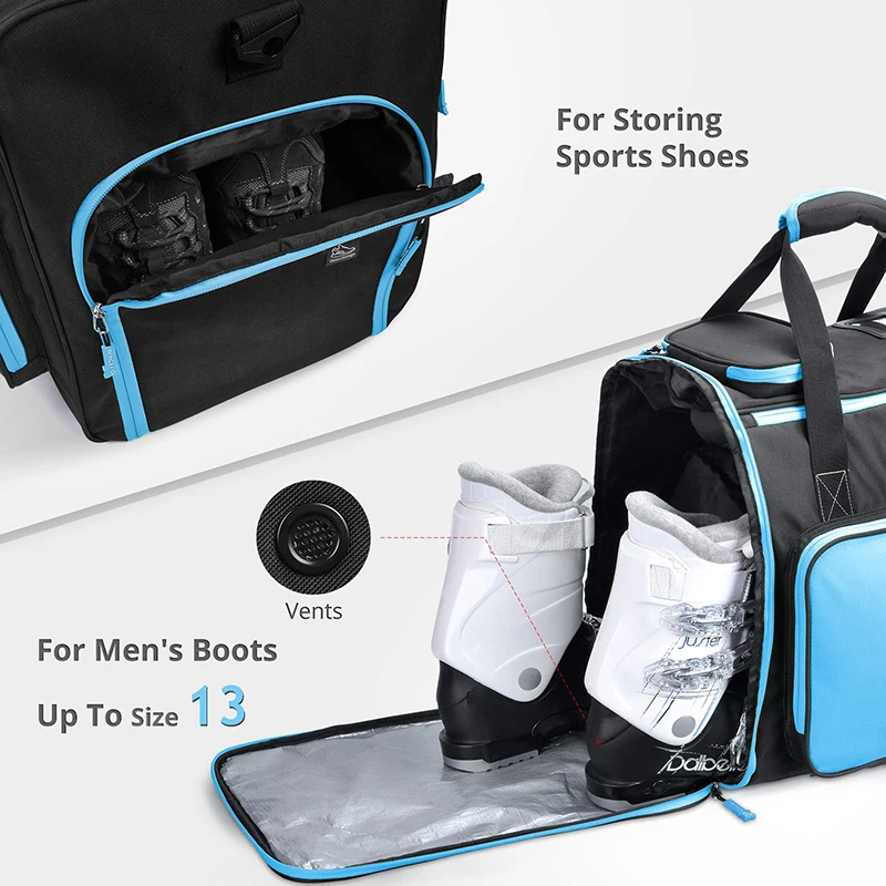 Waterproof Durable Ski Shoe Bag Custom Ski Boot Backpack Skiing Supplies Storage Bag