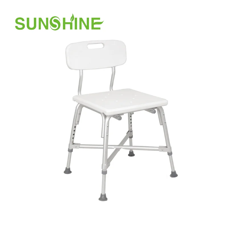 BA399 Big Seat Heavy Duty Shower Chair Bariatric Strong Bearing Capacity Aluminum Bath Chair With Large Seat and Backrest