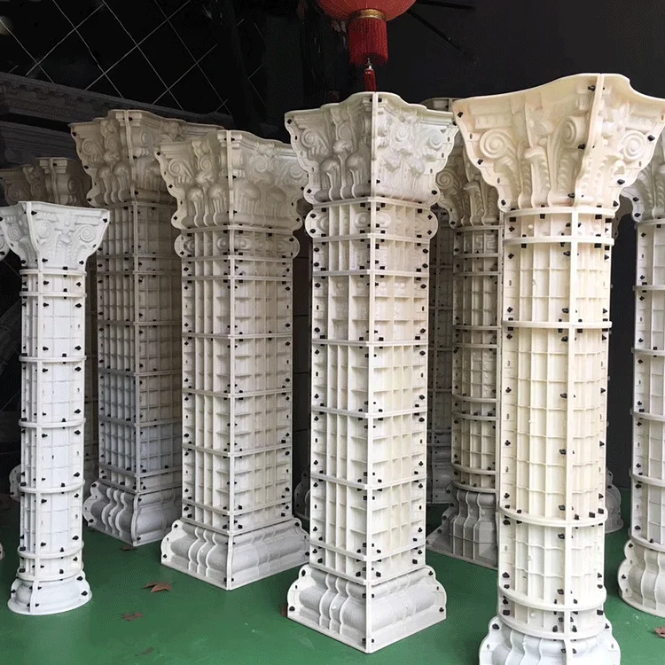 2024 Architectural decoration abs plastic moulds for concrete decorative concrete column molds roman pillar sale