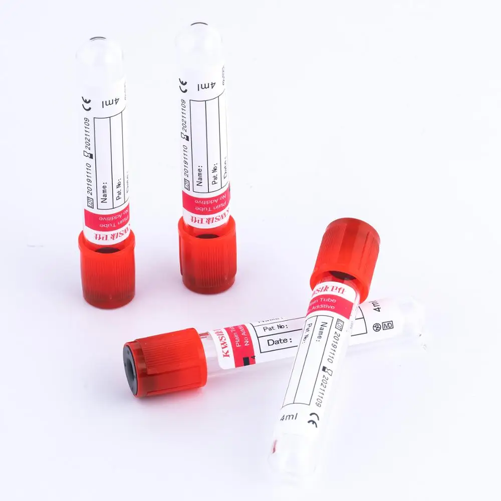 
 Одноразовая стеклянная вакуумная трубка для сбора крови объемом 4 мл  