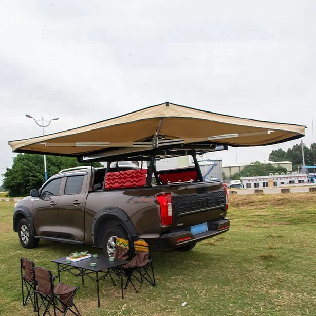 Hot sale retractable foxwing awning 270 car 4wd side shelter sheet for camping