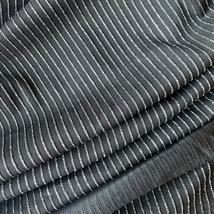 soft hand feeling polyester metallic lurex fabric for clothes