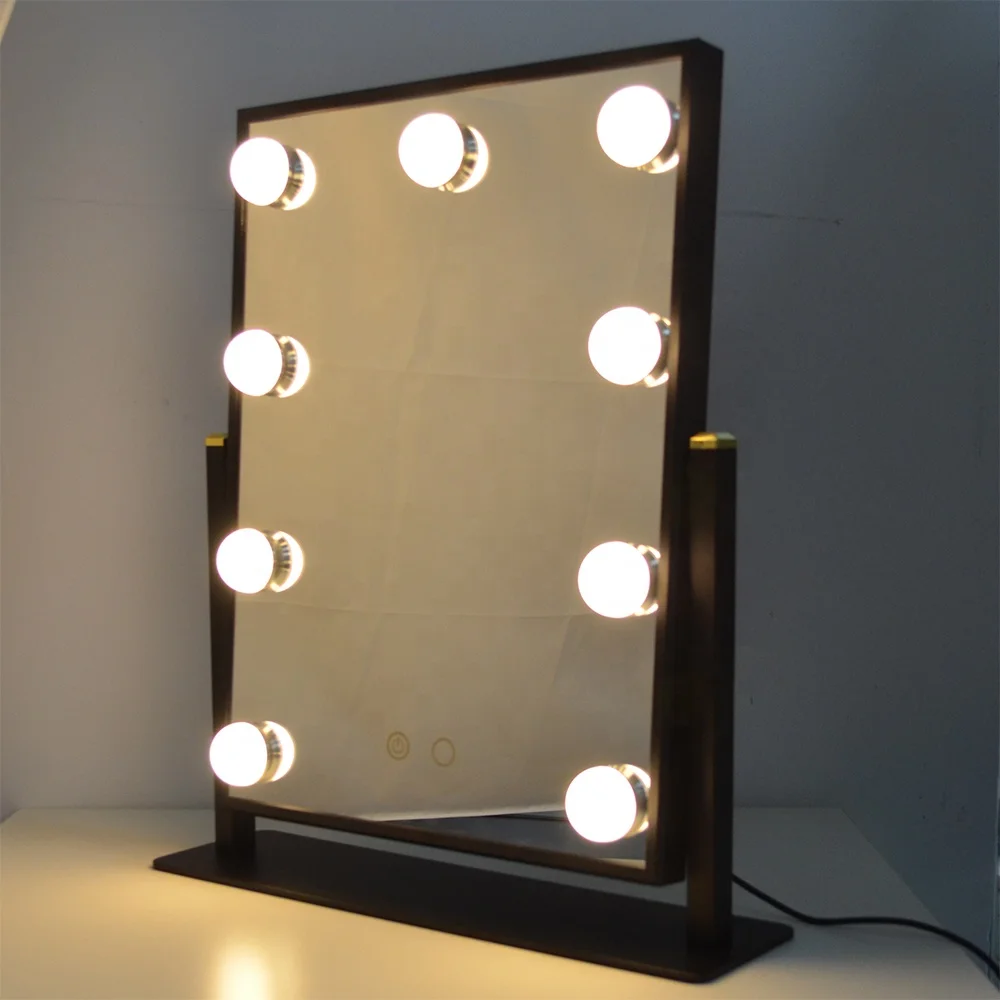 New Products Hollywood Vanity Full Makeup lighted Mirror with LED Light Bulbs