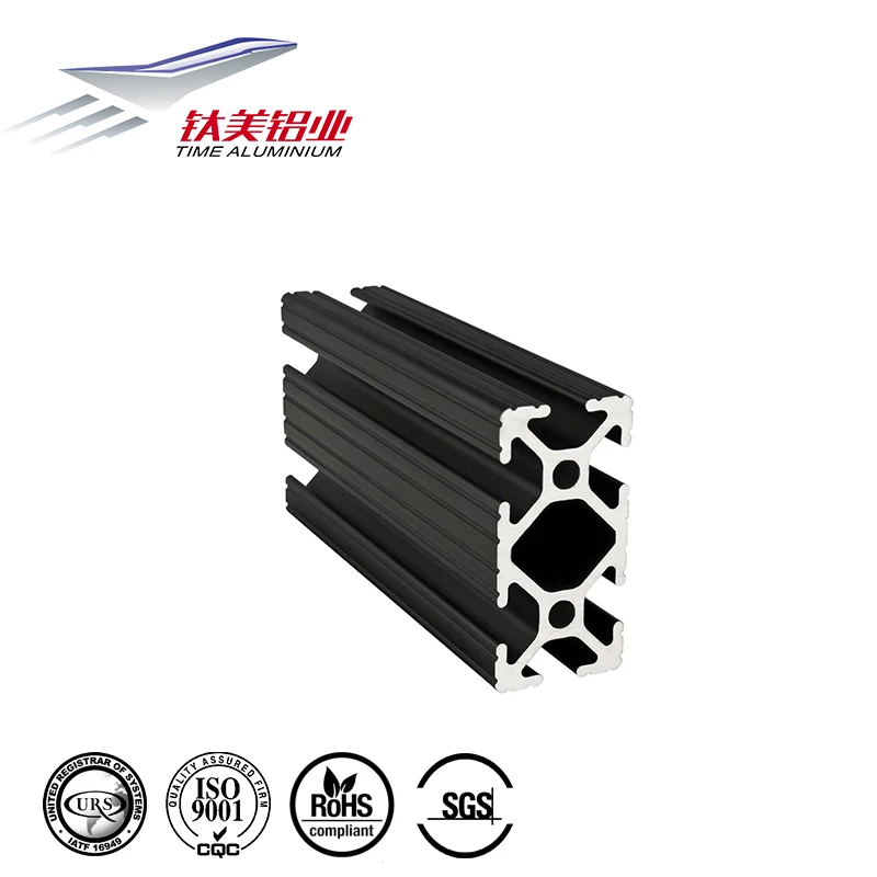 Black 30*30 T-slot aluminium profile high quality t slot rail for 3D printer machine