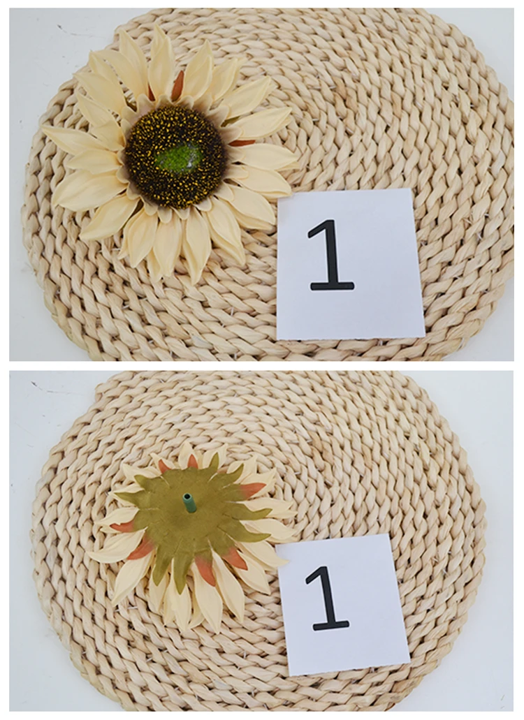 Высококачественные подсолнечные головки искусственные растения цветы