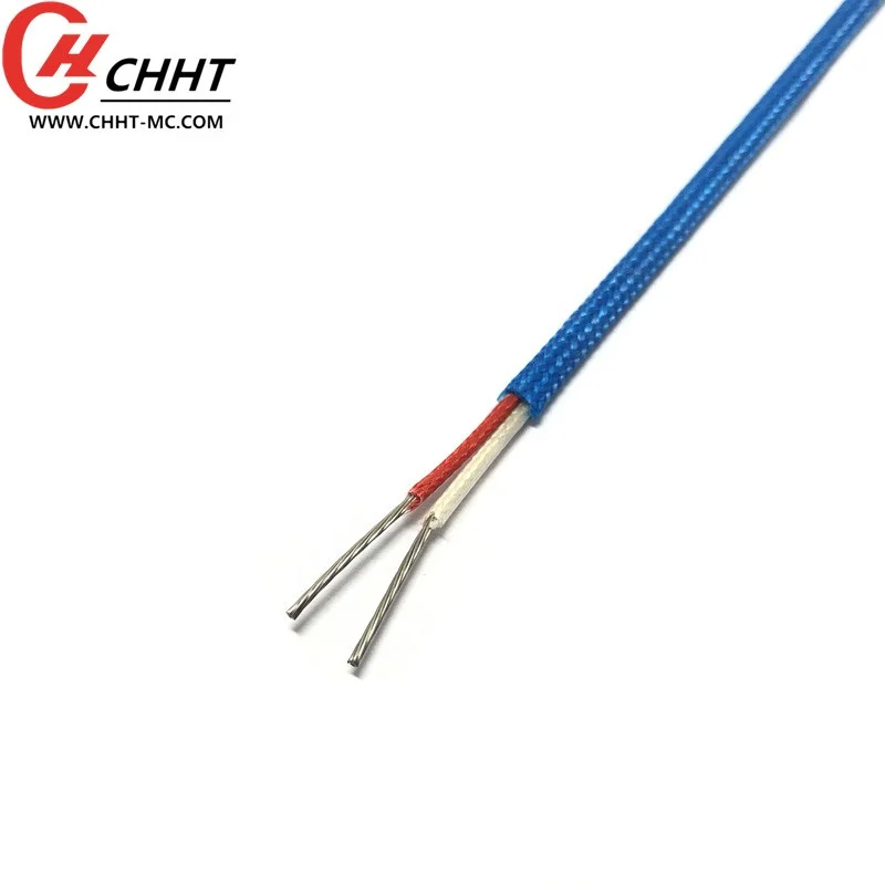 2*7*0.3mm K-type thermocouple high temperature glass fiber compensating wire extension wire