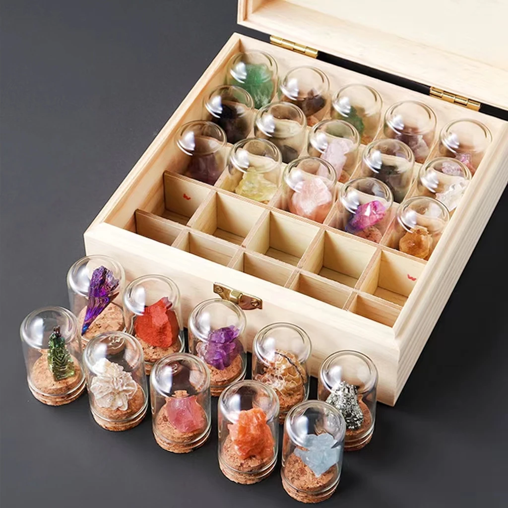 Natural ore specimens ornaments ore crystals raw stones gemstones crystal gift box hot sale