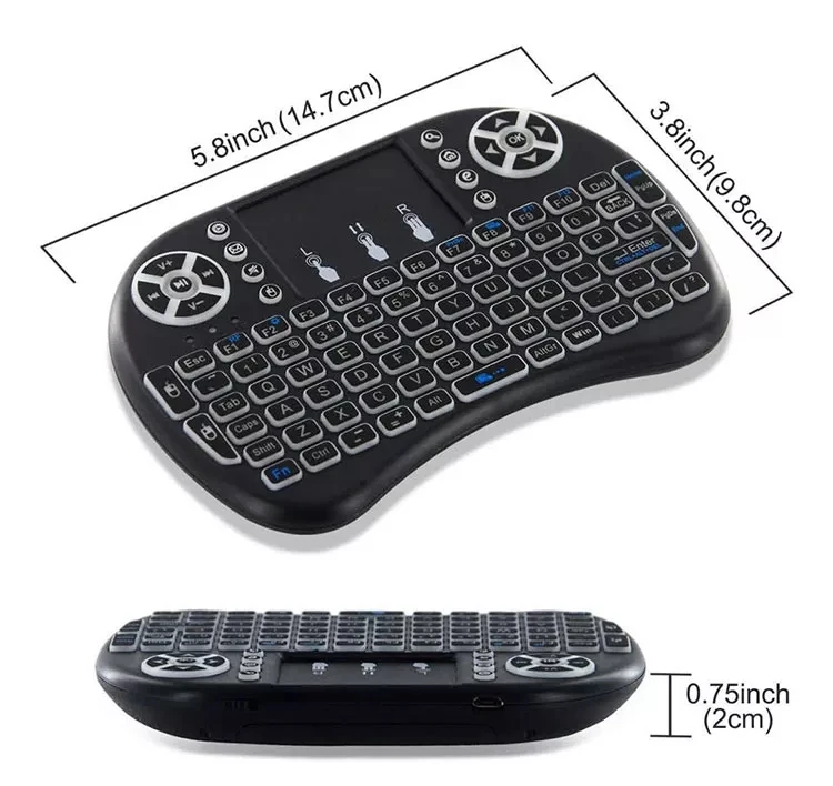 Mini Keyboard Backlit 2.4G Wireless i8 Pro Touchpad Handheld Keyboard For Android Smart TV Box