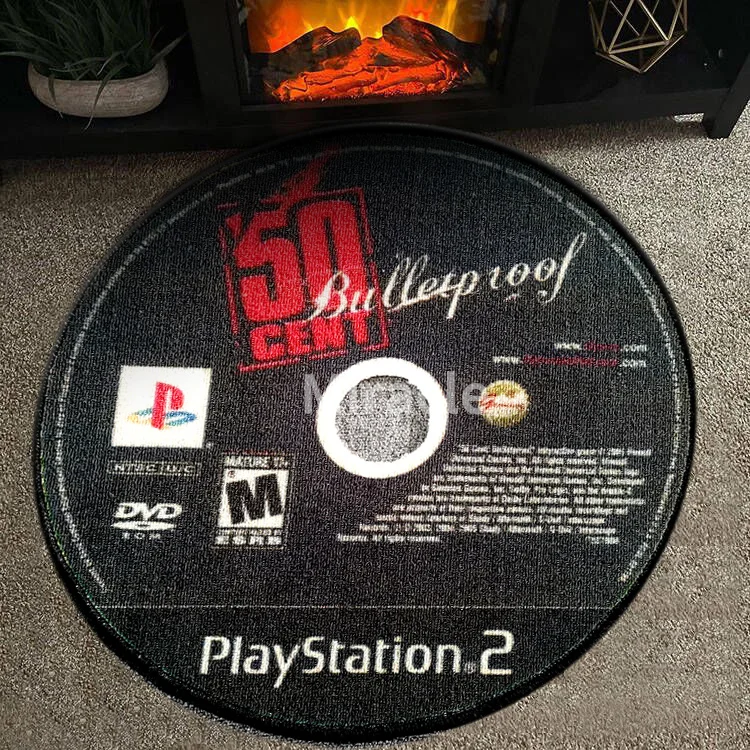 Сделанный на заказ dvd игровой ковер с принтом для видеоигр cd коврик круглым логотипом круглый