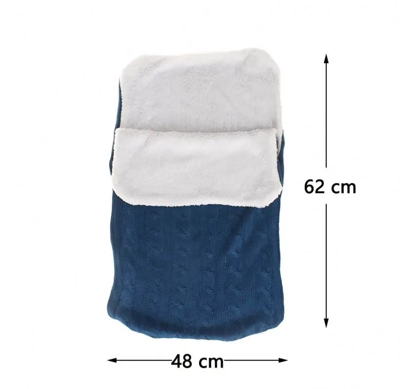 Newborn baby sleeping bag winter warm sleeping bag baby stroller cotton knit envelope F388-1