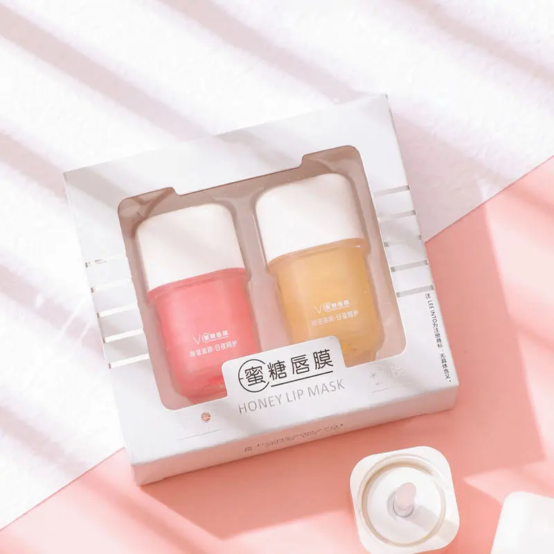 Wholesales Private Label  VE Honey Lip Mask Set Hydrating and Repairing  Maintenance Moisturizing Daily and Night Use Lip Balm