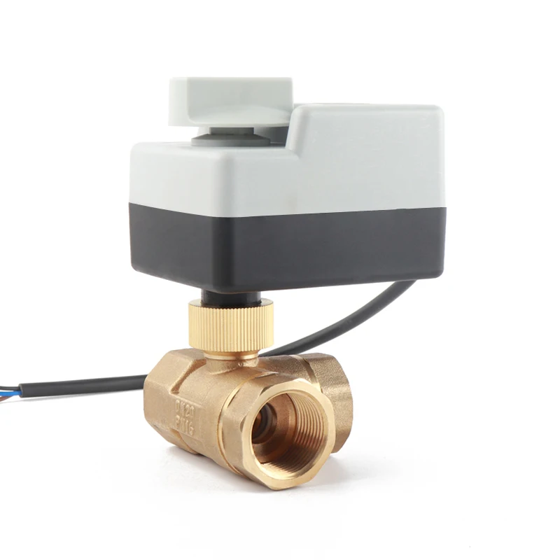 DN20 3/4 Inch 3-Way Manual Switch Actuator Electric Water Ball Valve with Brass and Plastic OEM Supported Control Valves