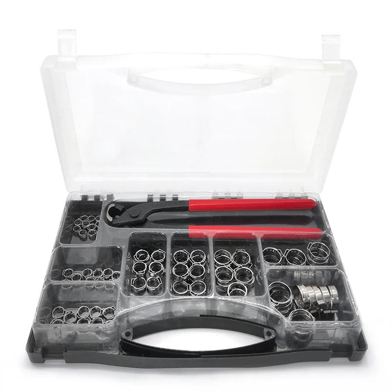 Металлические из нержавеющей стали одноушные бесступенчатые шланговые зажимы для труб