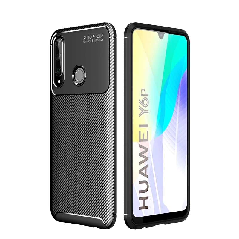 Мягкий силиконовый чехол из углеродного волокна с автофокусом для Huawei Y6P Y7P Y8P Y5P P40 Lite E Nova 7 SE Pro X10 P20 Lite 2019