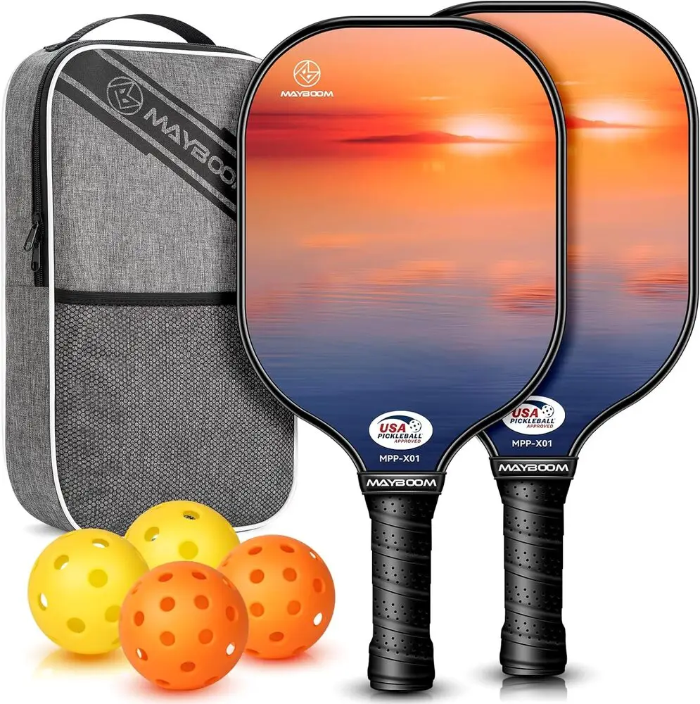 Wholesale Fiberglass Pickleball Paddles Cover with High Grit Spin Lightweight 12mm Polymer Honeycomb Core Pickleball Paddle