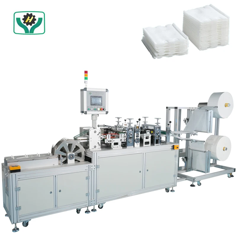 Высокоскоростные автоматические одноразовые косметические ватные тампоны для макияжа, машина для производства ватных тампонов для лица