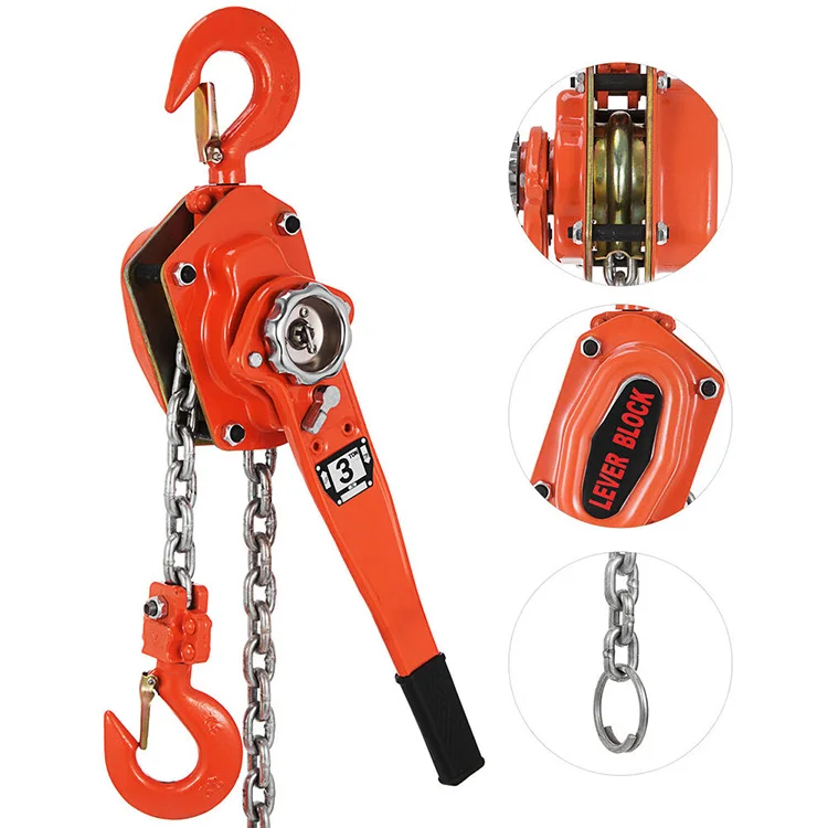 Portable equipment manual lever hoist 3/4T with manual control lever block
