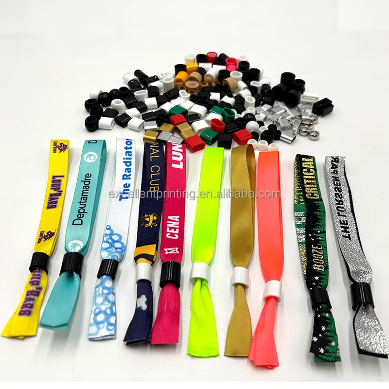 Hot sale slide lock fabric Wristband Clips Plastic wristband locks One Time Use Closure For Wrist band