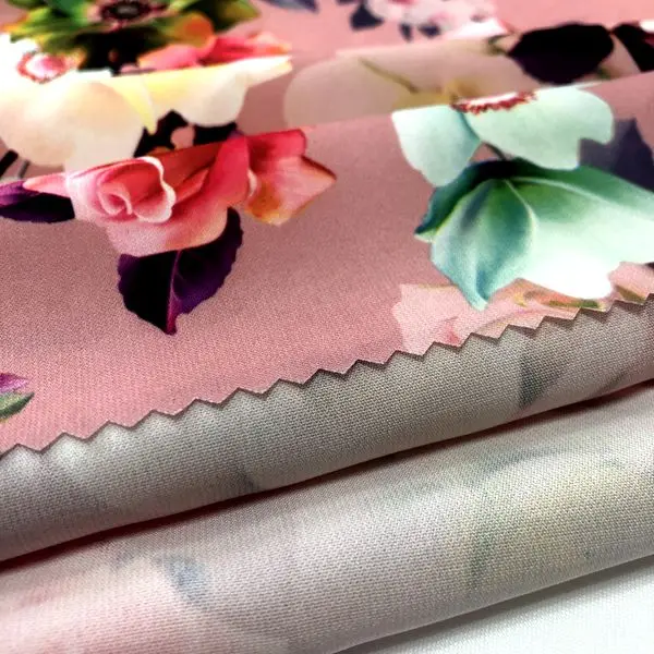 Shaoxing Textile Hot Sale 100% Polyester Printed Wool Peach Indonesian Dress Fabrics,Polyester Wool Peach Fabric For Arab
