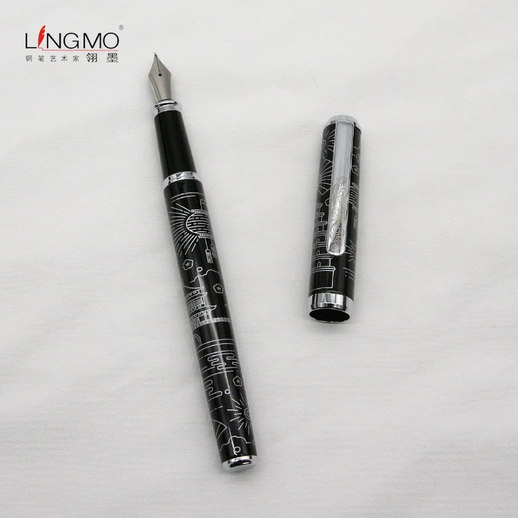 Lingmo High Quality Colorful Design Pen Luxury OEM Design Metal Fountain Pen