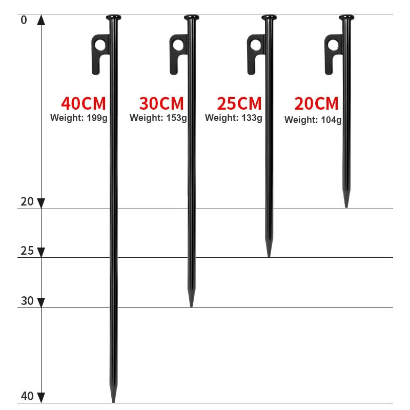 Outdoor Camping Tent Stakes Socket Screw Pegs With Pouch Drillable Garden Wholesale Tent Stakes Ultralight