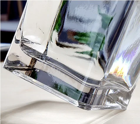 Wholesale Transparent Tall Square Glass Candle Holders jar