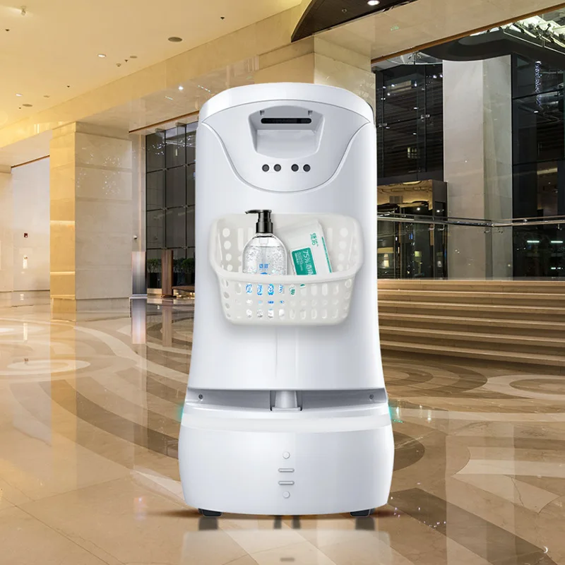 Intelligent meal delivery robot Hotel Delivery Robot. Delivery Service Robot
