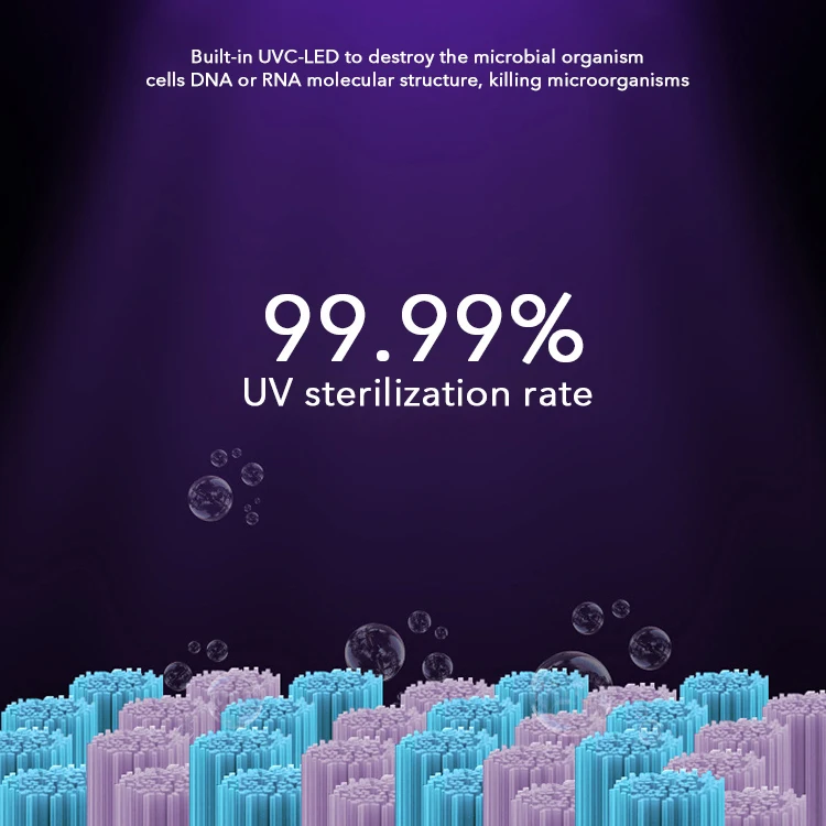 Bulk Wholesale Travel Size Mini Toothbrush Sterilizer UVC LED Toothbrush Sterilization Auto 3 Mins