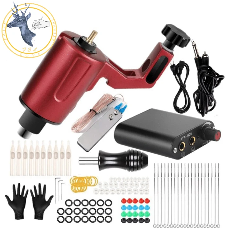 FEL Hot Sale Professional Rotary Tattoo Machine Pen Motor Gun Supply Needle Set Kits