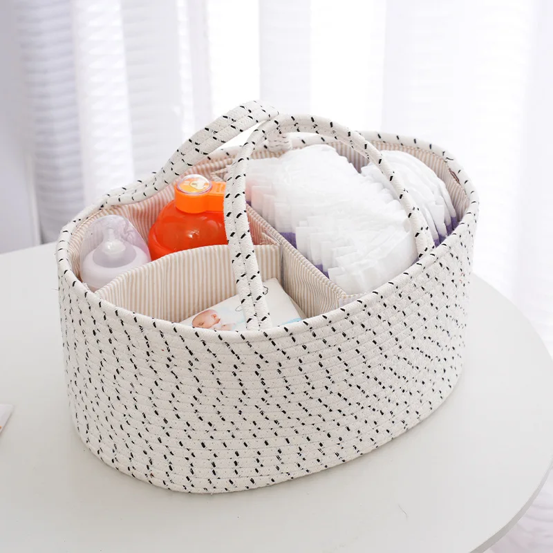 Colorful Modern Laundry Basket Cotton Rope Home Storage Organizer Gift Basket For Decorations