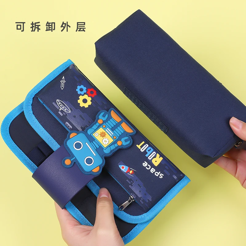 2021 NEW Design Cartoon Cartuchera Stationery Detachable Penbag Separate Pencil Case School pouches