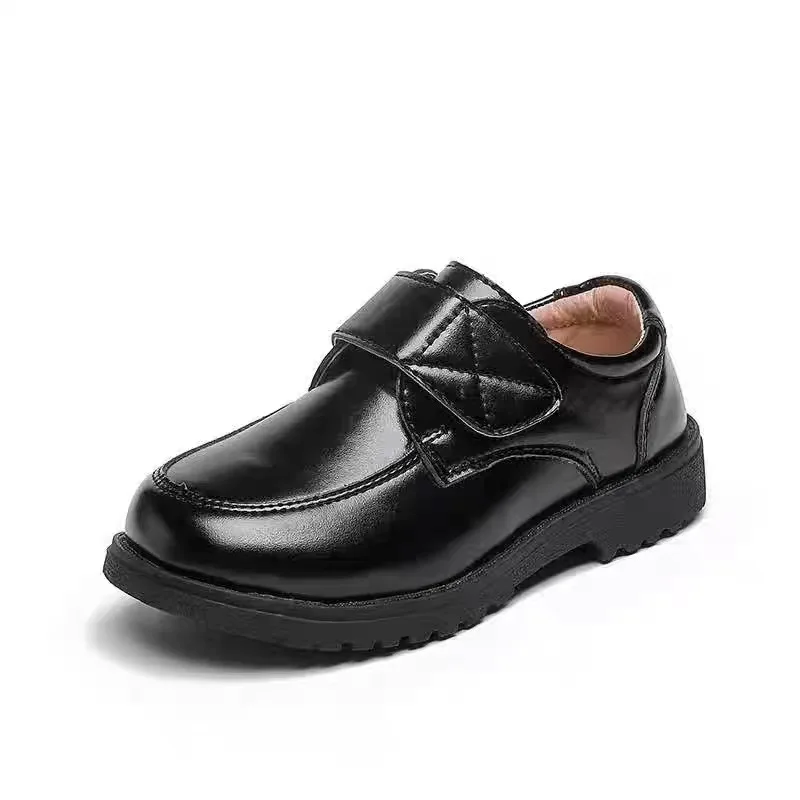 Manufactory Factory price kids baby customized elegant dress shoes oxfords lace-up round black outsole for girls kids