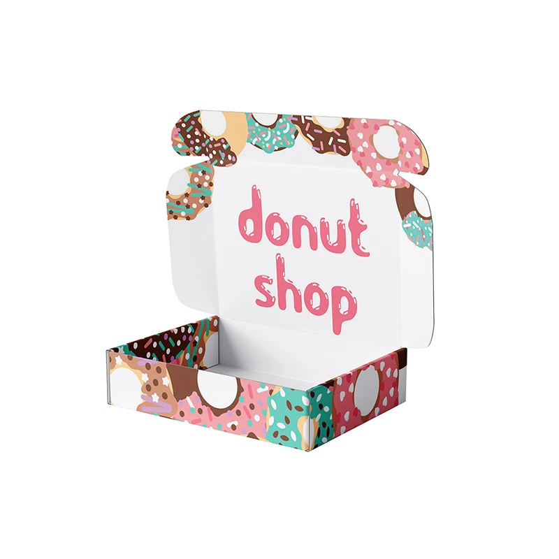 Custom Printed Folding Eco Friendly Corrugated Board Pizza Dessert Baked Foods Packaging Paper Boxes