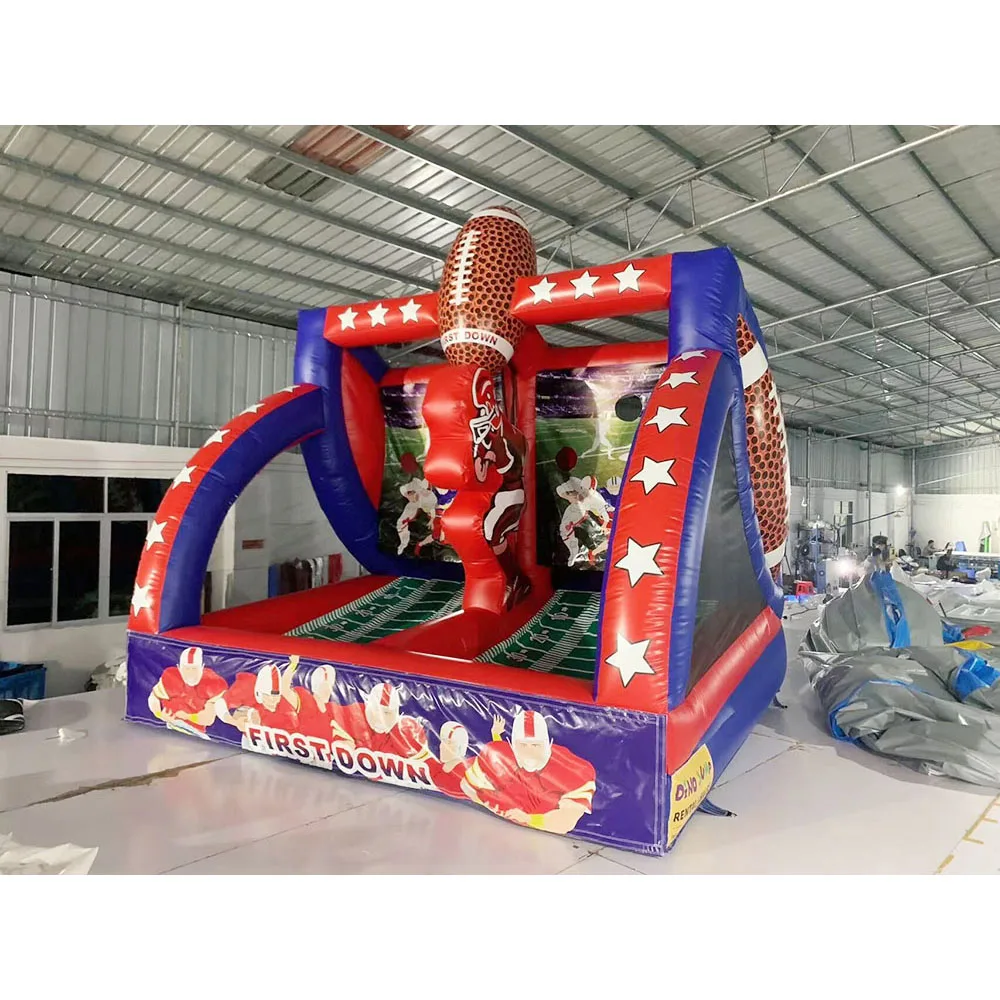 Popular New Design First Down Inflatable Football Throw Game Interactive Carnival Battle up Games for Kids and Adults