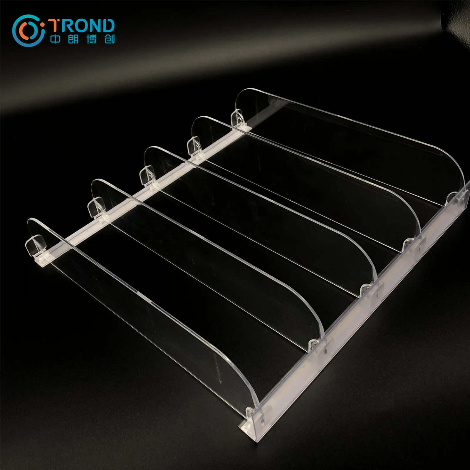 Retail Shelving Beverage Bottle Display Rack Clear Plastic Combined Shelf Divider