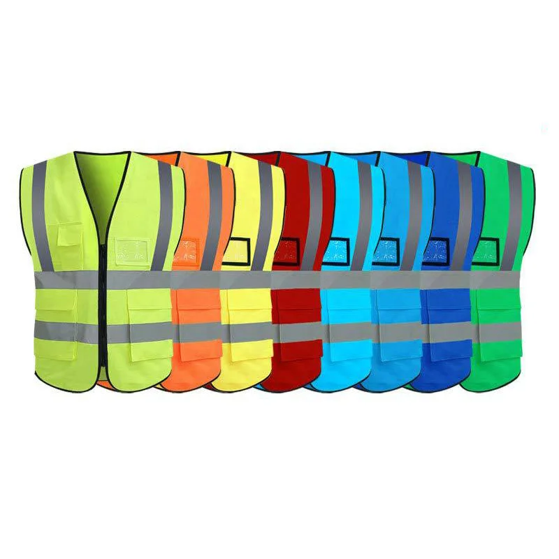 Sleeveless Safety High Visibility Reflective Construction Work Uniforms Engineer Safety Vest