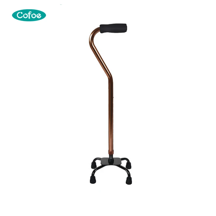Adjustable Aluminium Crutch Elderly Four Legs Stick Walking Cane