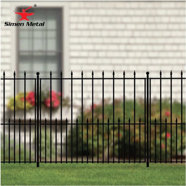 American Top 200 sale wrought iron metal fence decorative garden fence easy storage and handling