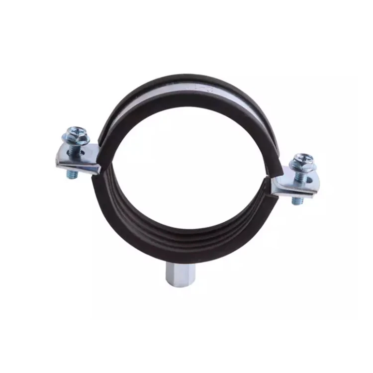 High quality rubber lined pipe clamp isophonic split ring hangers pipe bracket for pipe size 32-35mm