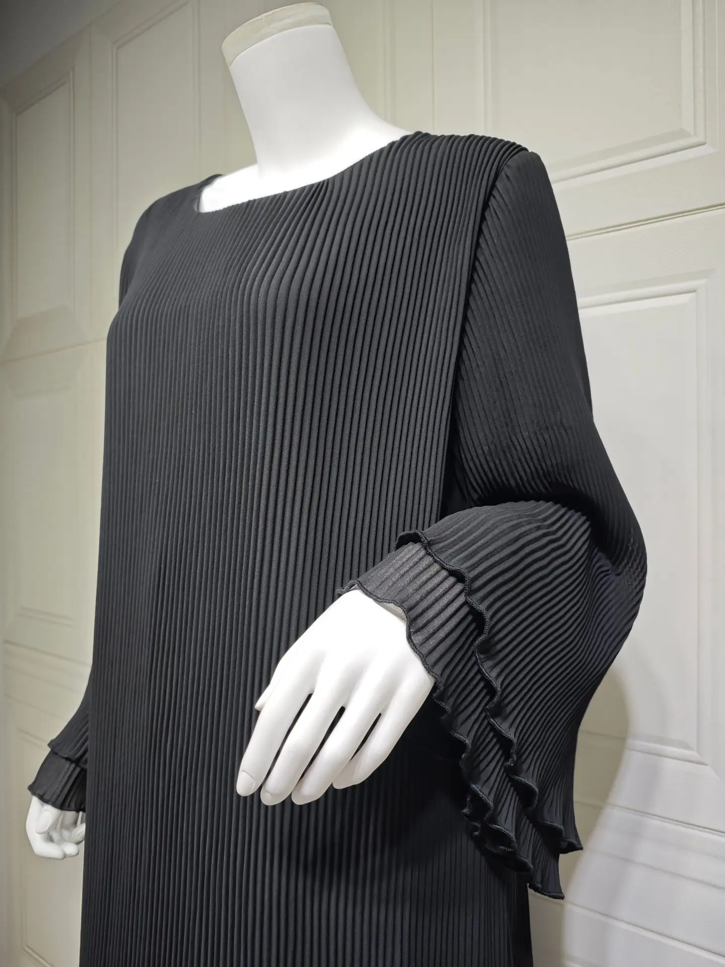 Yibaoli Manufacturer Top Quality Arabic Women New Model Chiffon Two-color Abaya In Dubai With Matching Hijab Modest Muslim Dress