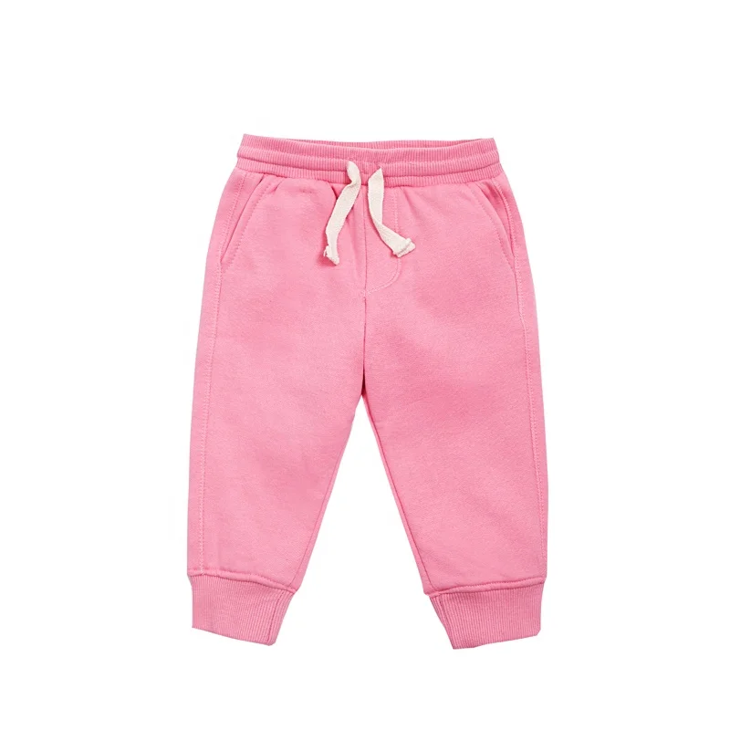 solid color spring autumn boys girls single side velvet thread pants