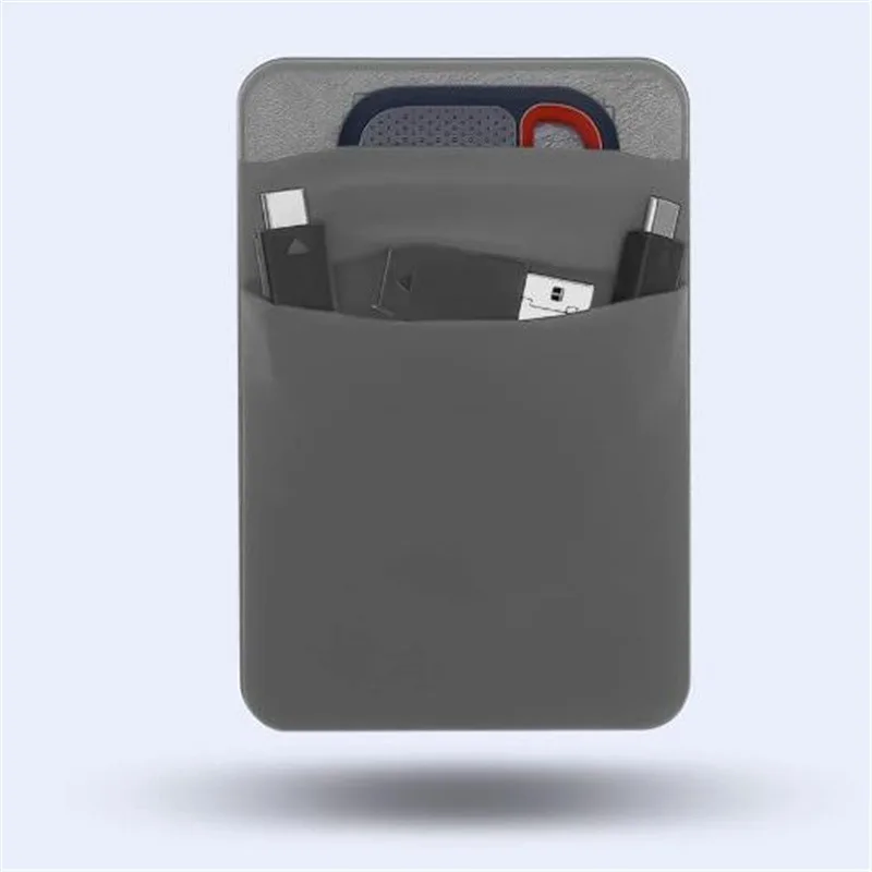 Mini Portable Notebook Sticky Digital Storage Accessory Pouch Elastic Mouse Pouch SSD Hard Disk Storage Bag