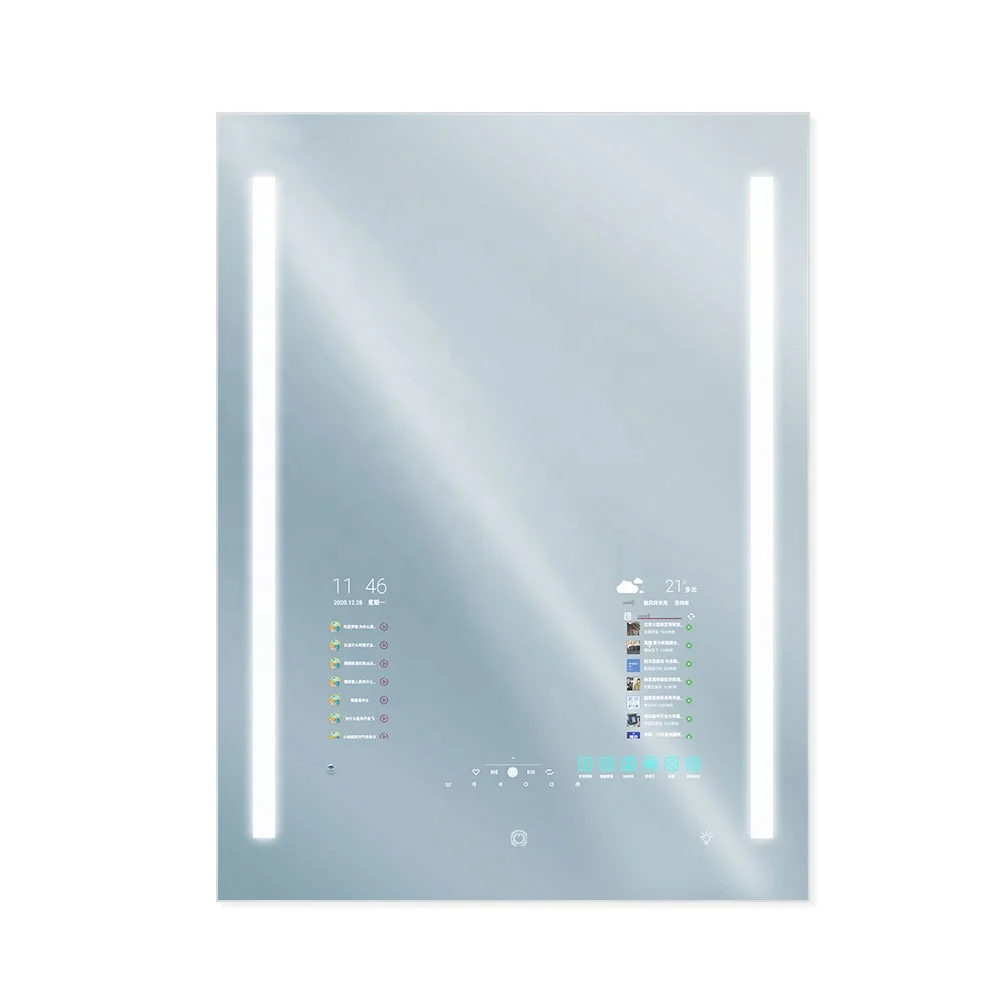 Full Length 15/19/22/27/32/43inch Smart bathroom mirror TVs with blue tooth voice interaction health managentment