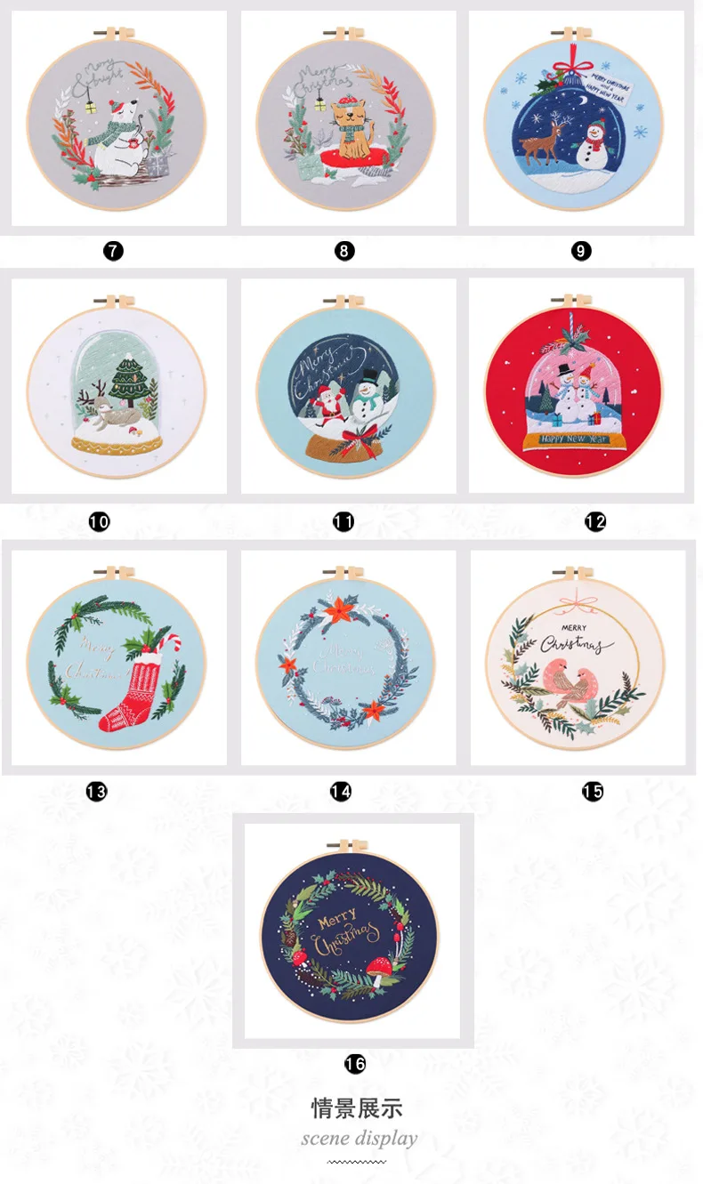 Christmas Embroidery New Embroidery Diy Material Kits Cross Stitch Material Kits