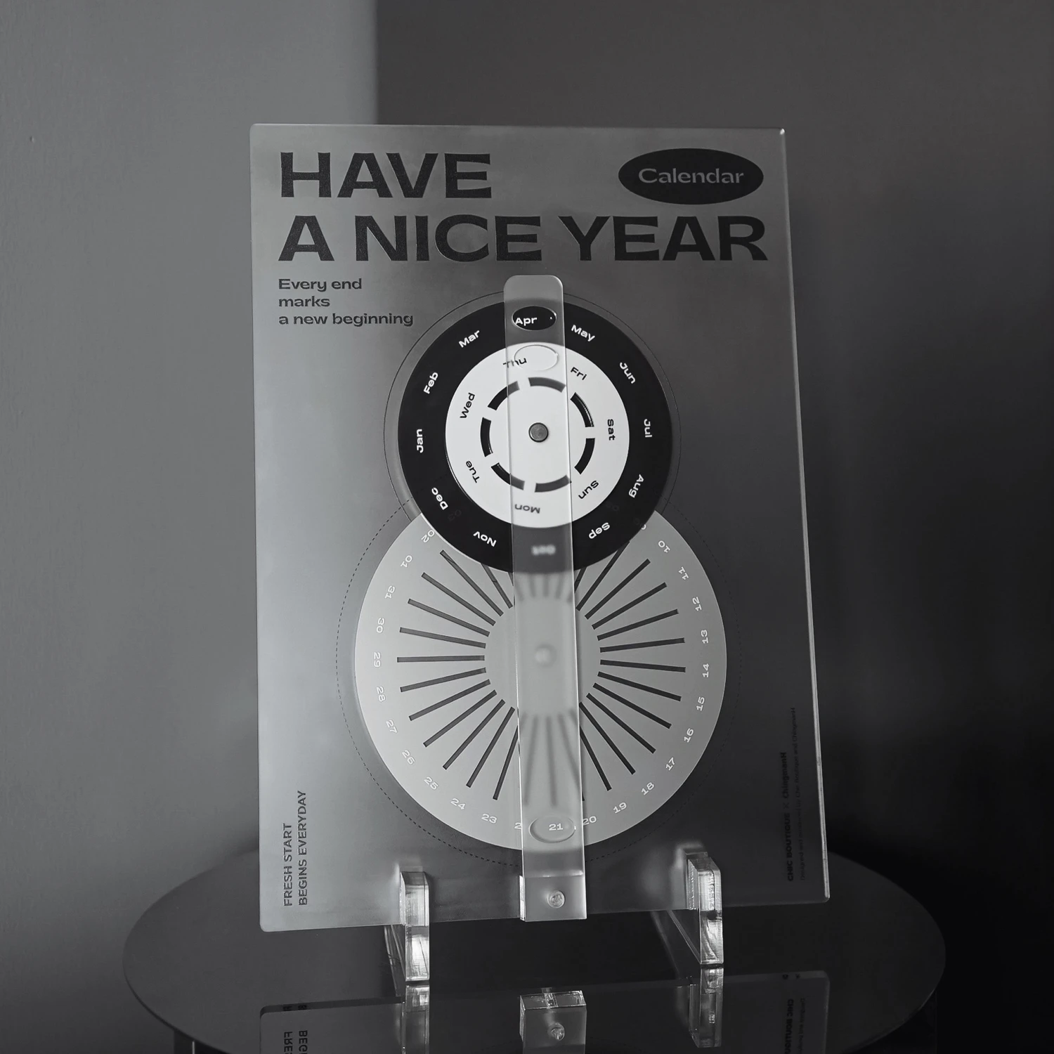 Индивидуальный настольный календарь, календарь, подарок, простое украшение, прозрачный акриловый дисплей