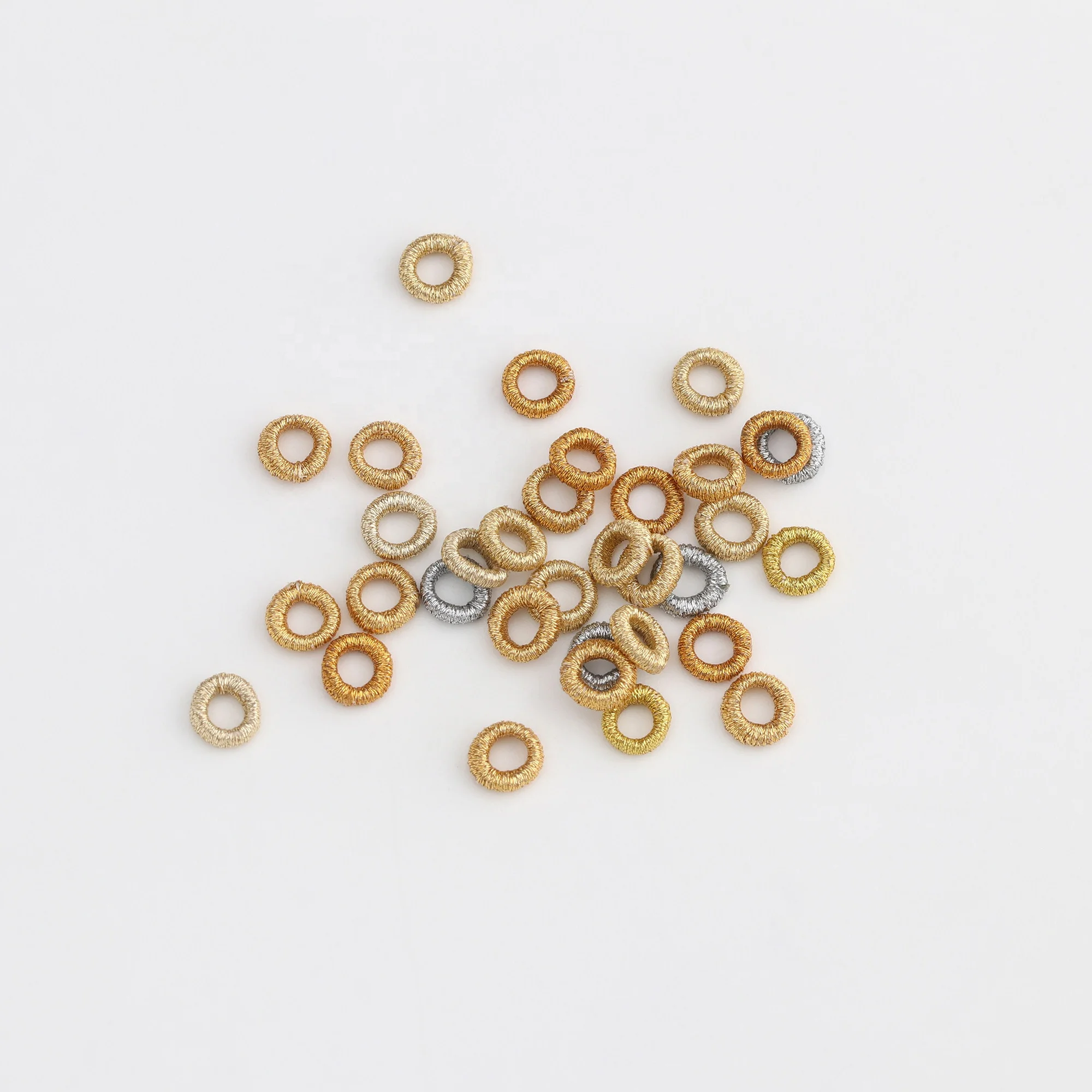 XQ1-120 Gold Silver Color Spacer Beads 1.2~5mm Jewelry Accessories Nylon Polyester Golden Colorful Ball Handmade Bracelet
