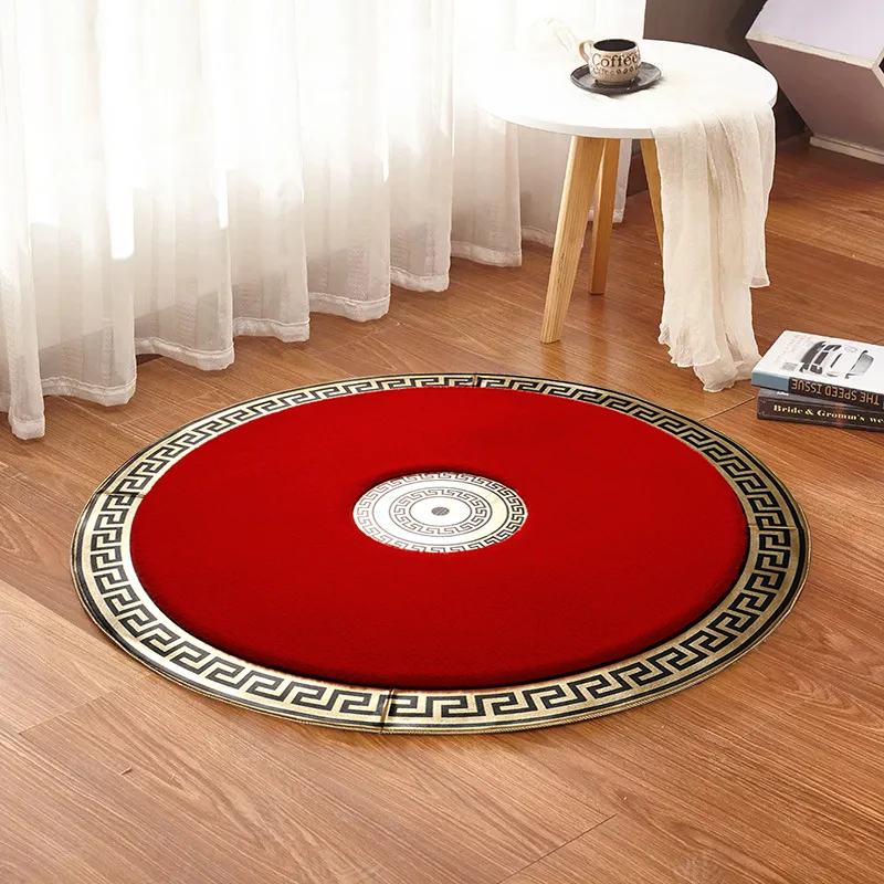 Round carpet and Rug for Home Rabbit fur carpet Decorative Floor Mat for Floor